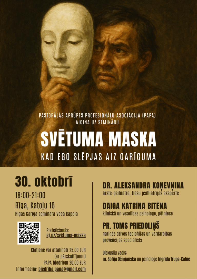 Seminārs “Svētuma maska: kad Ego slēpjas aiz garīguma”